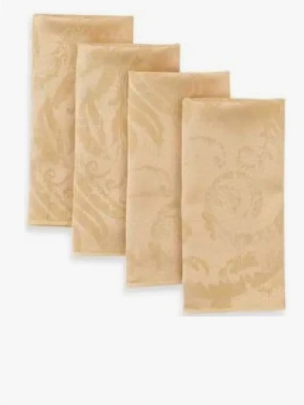 Damask Napkins - Gold -  (Set of 4) (2 Sets Available)